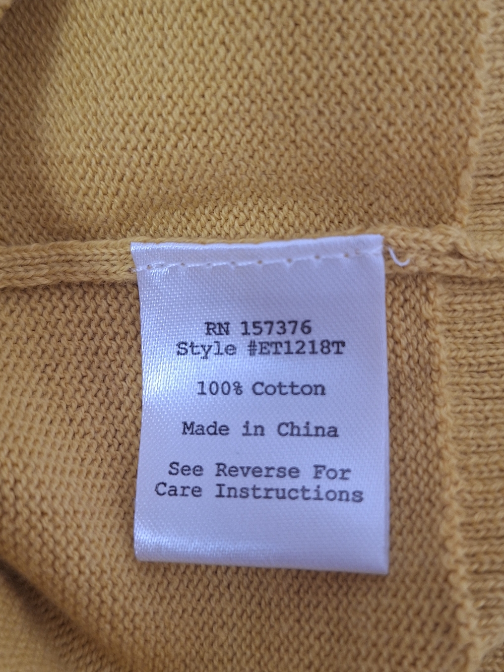 NWT evy's tree Mustard Yellow Hoodie Sweater with Blue Floral Motif - Picture 9 of 11
